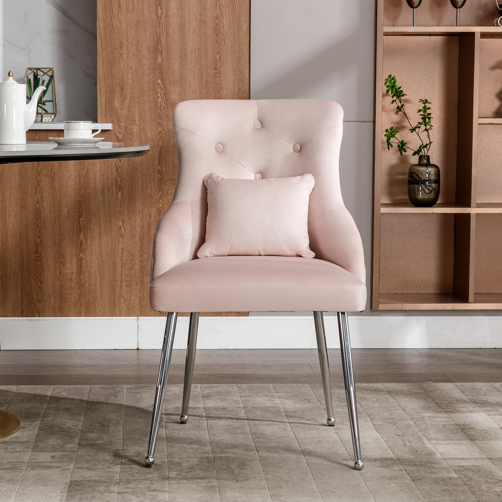 1/2/4/6x Dining Chairs Set Velvet Padded Metal Legs Kitchen Office Home Chair - Picture 30 of 51