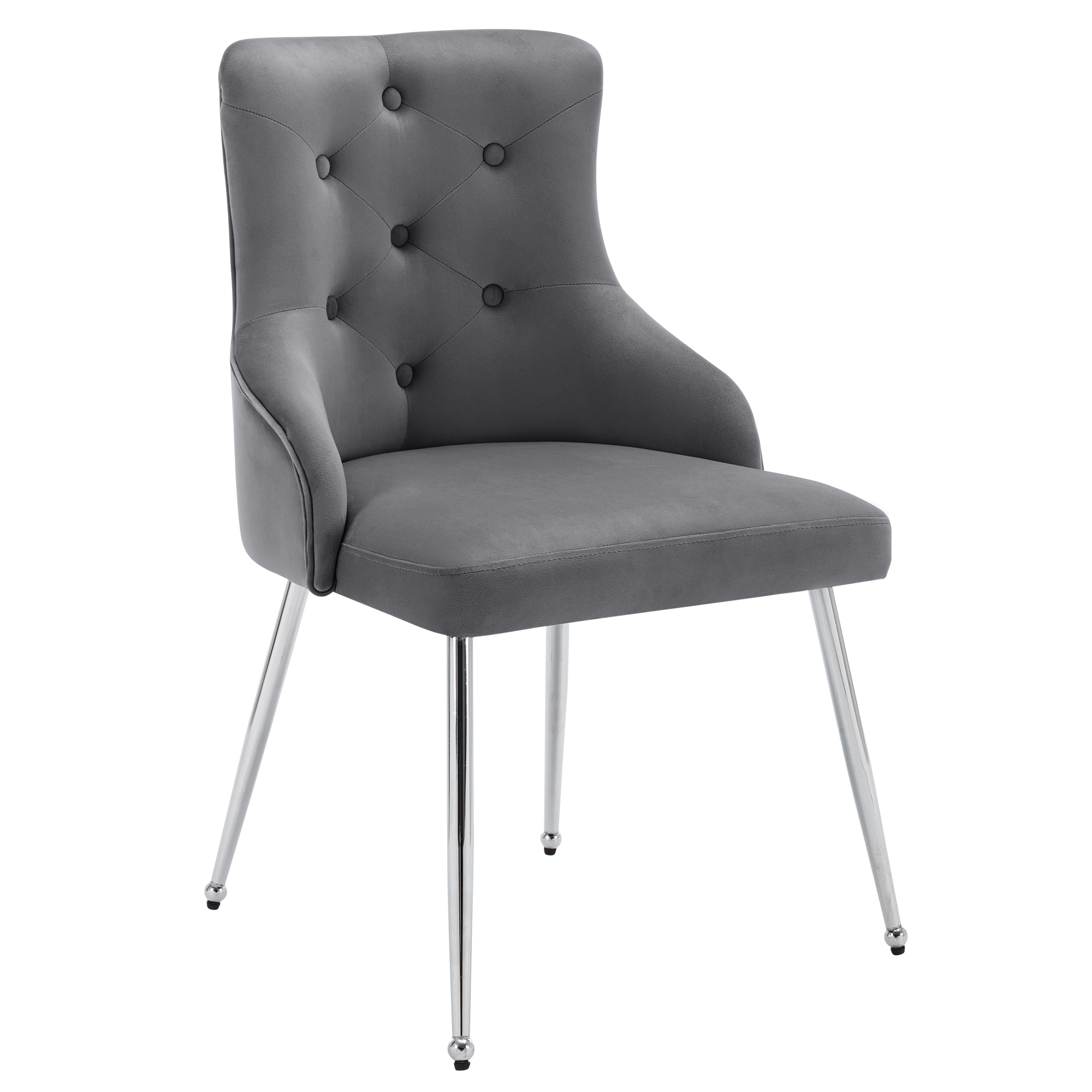 1/2/4/6x Dining Chairs Set Velvet Padded Metal Legs Kitchen Office Home Chair - Picture 9 of 51