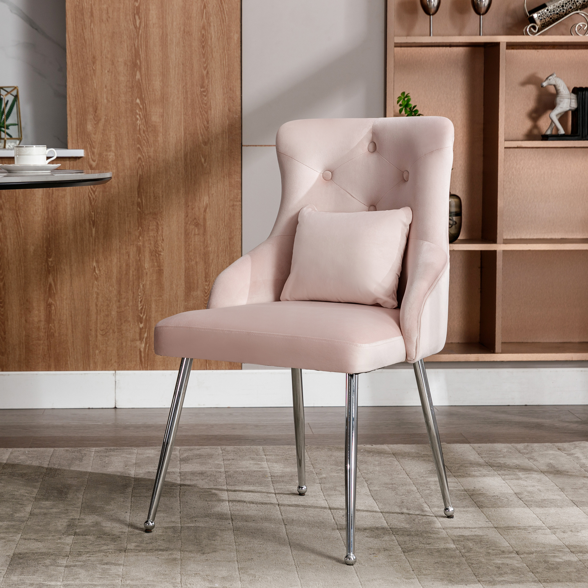 1/2/4/6x Dining Chairs Set Velvet Padded Metal Legs Kitchen Office Home Chair - Picture 24 of 51