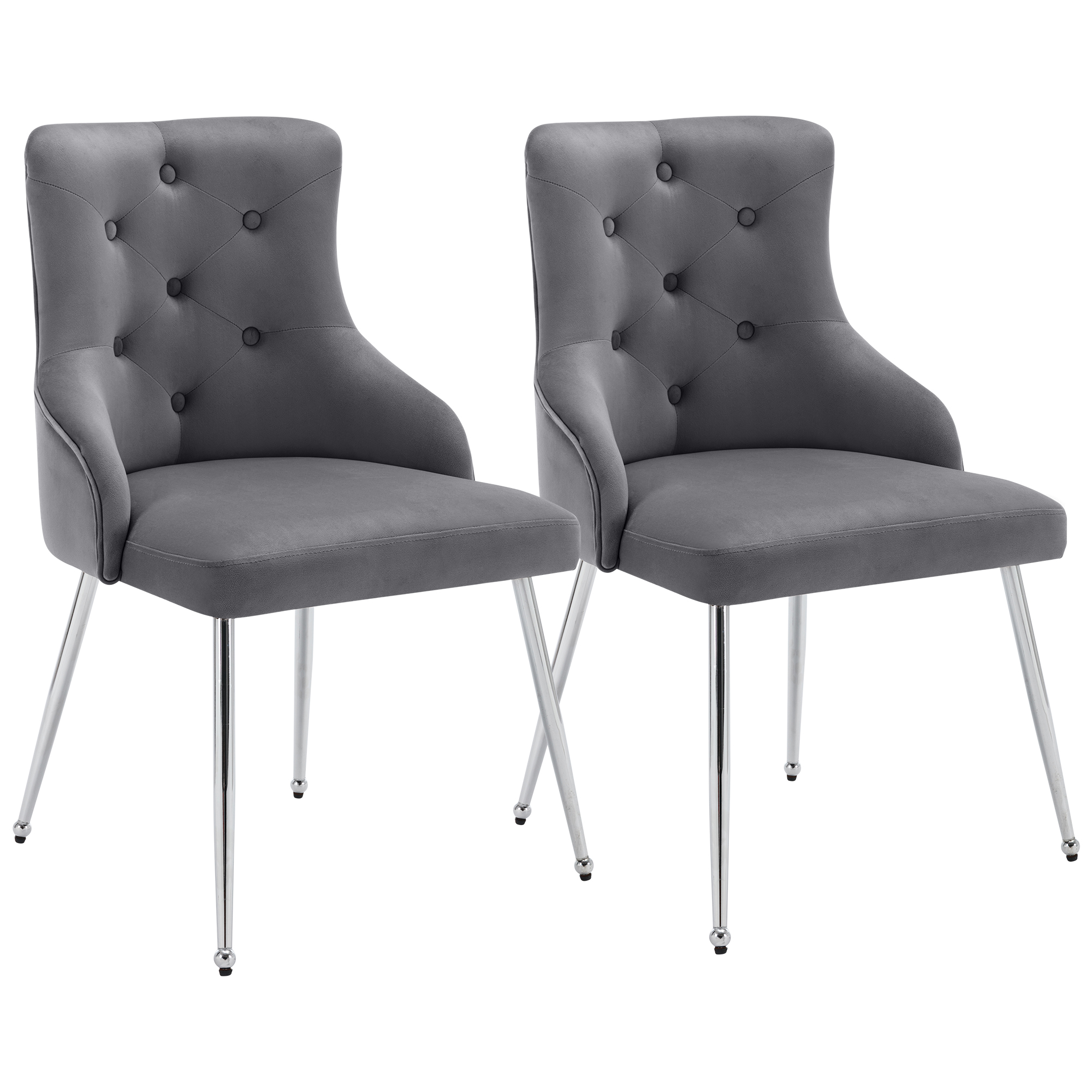 1/2/4/6x Dining Chairs Set Velvet Padded Metal Legs Kitchen Office Home Chair - Picture 17 of 51