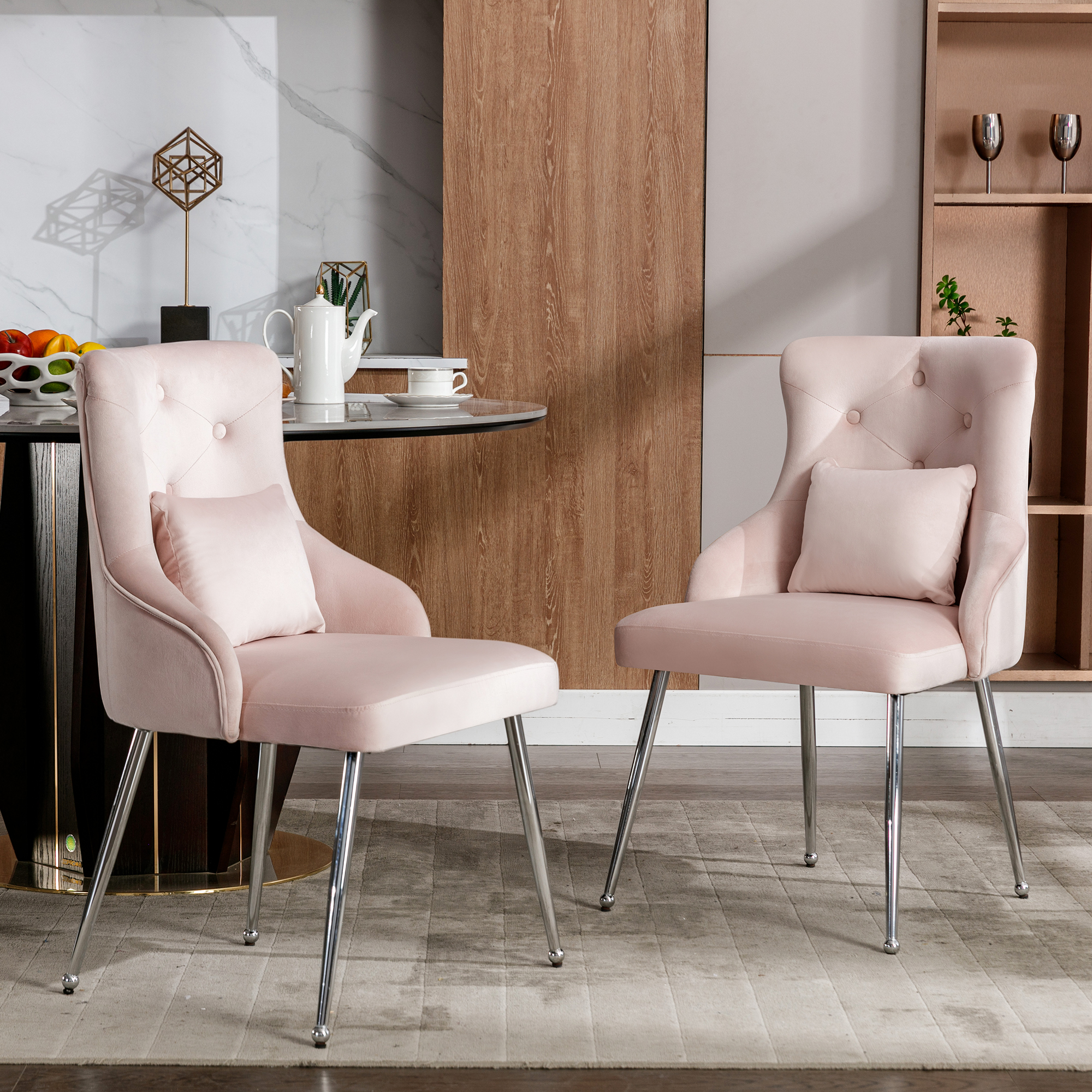 1/2/4/6x Dining Chairs Set Velvet Padded Metal Legs Kitchen Office Home Chair - Picture 33 of 51