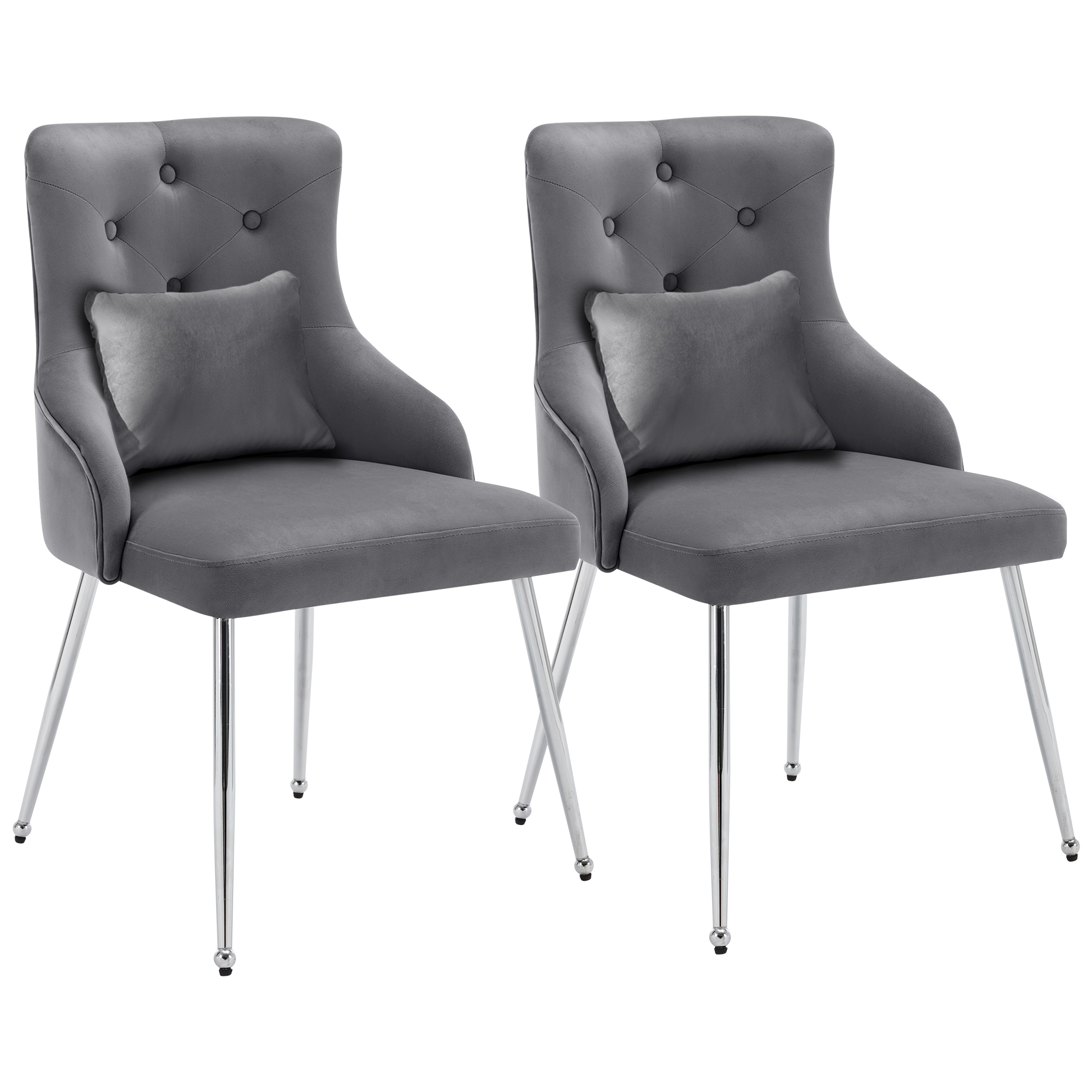 1/2/4/6x Dining Chairs Set Velvet Padded Metal Legs Kitchen Office Home Chair - Picture 18 of 51