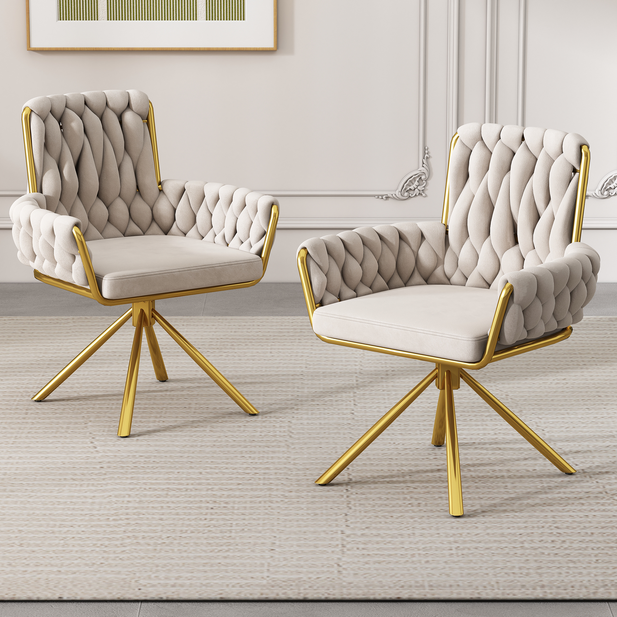 1/2/4/6x Dining Chair Armchair Velvet Kitchen Dining Room Restaurant Office - Picture 23 of 74