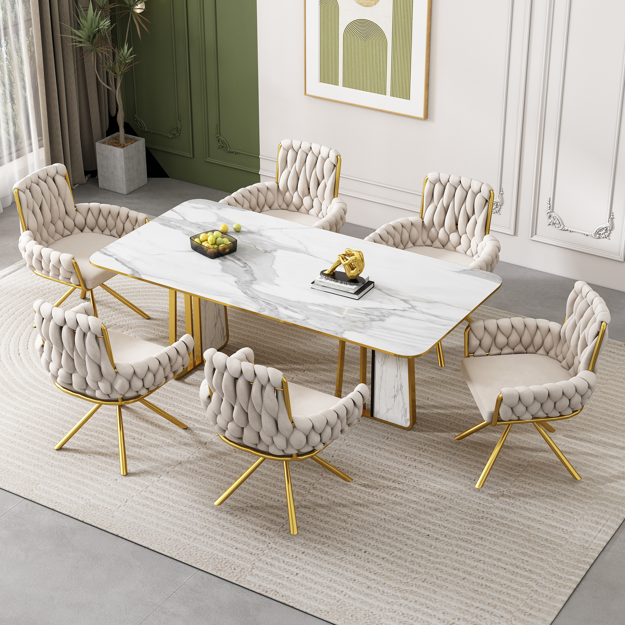 1/2/4/6x Dining Chair Armchair Velvet Kitchen Dining Room Restaurant Office - Picture 53 of 74