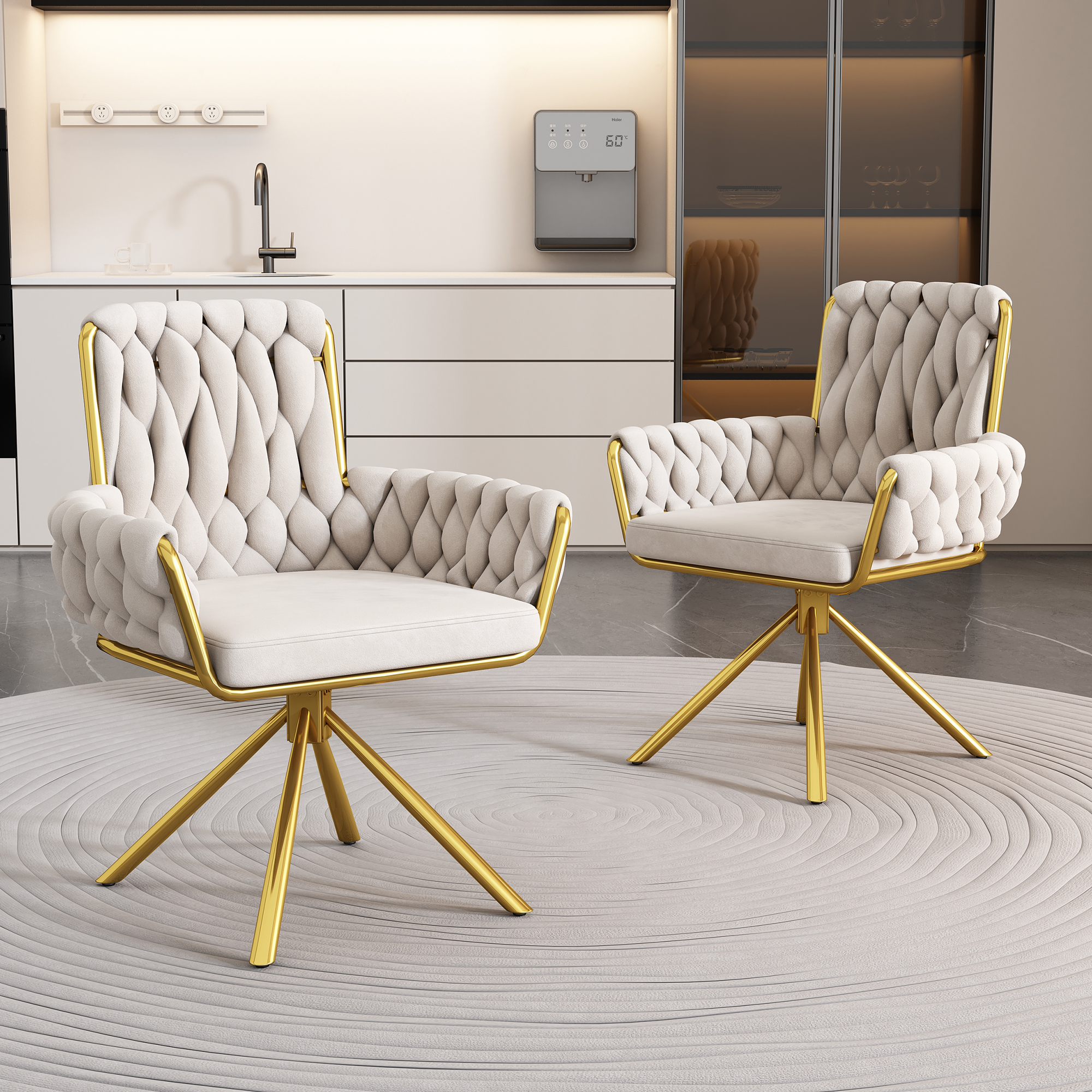 1/2/4/6x Dining Chair Armchair Velvet Kitchen Dining Room Restaurant Office - Picture 22 of 74