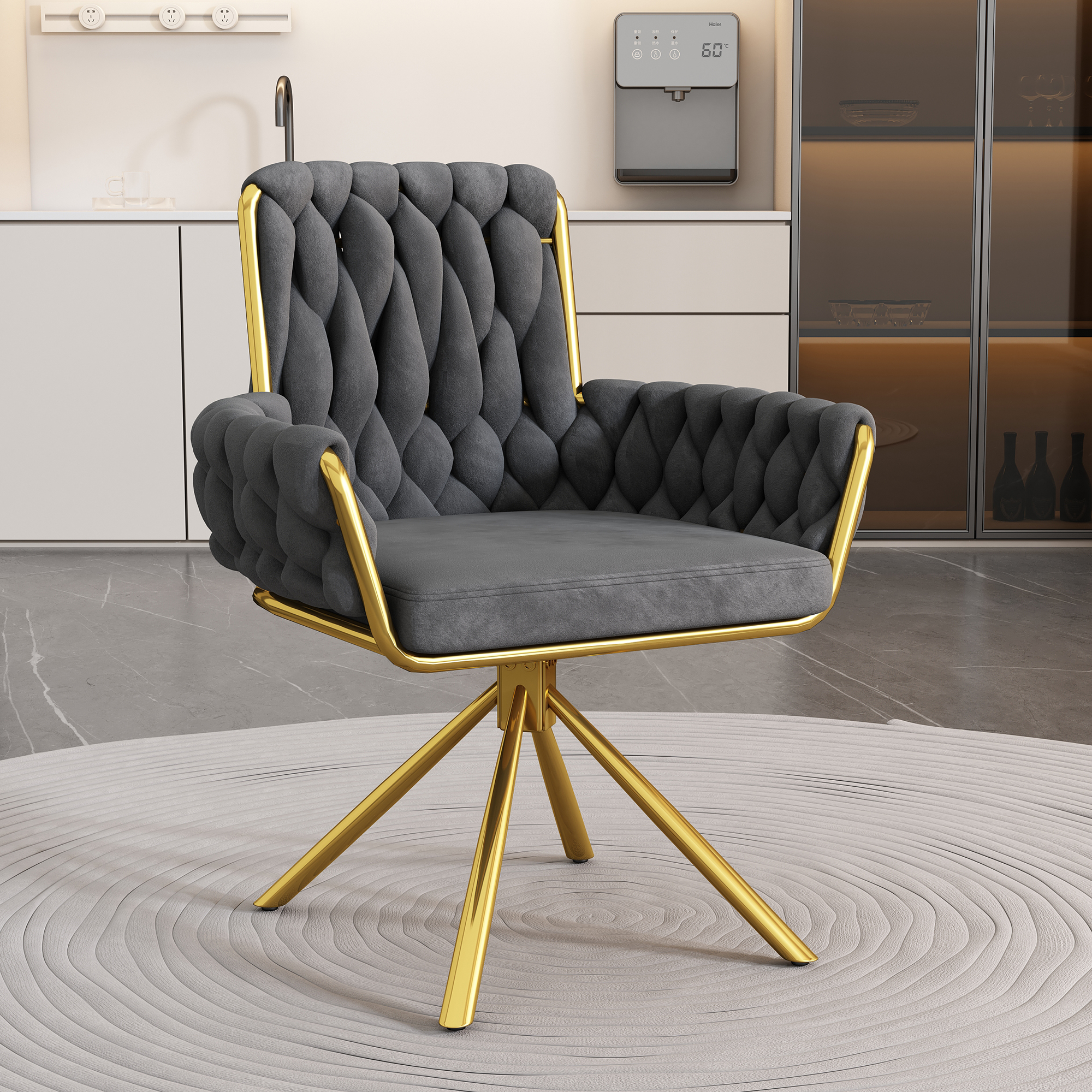 1/2/4/6x Dining Chair Armchair Velvet Kitchen Dining Room Restaurant Office - Picture 18 of 74