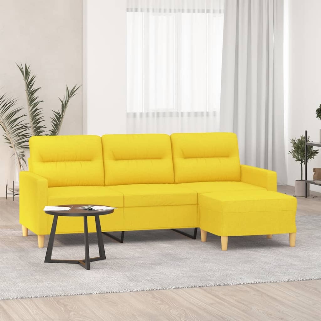 3-Sitzer-Sofa mit Fußhocker Liegesofa Polstersofa Relaxsofa Loungesofa TV Sofa - Bild 21 von 23
