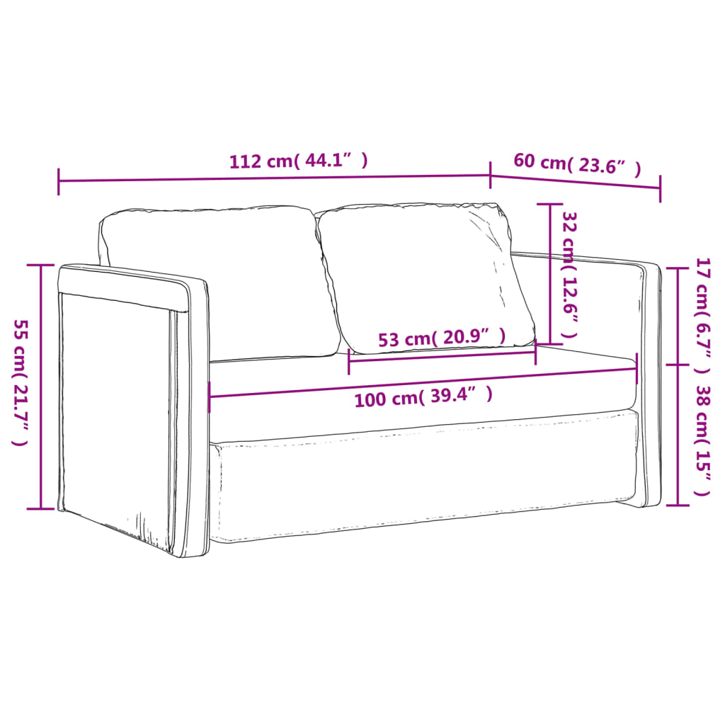 Bodensofa mit Schlaffunktion Bodenbett Schlafsofa Klappsofa Kunstleder - Bild 15 von 38