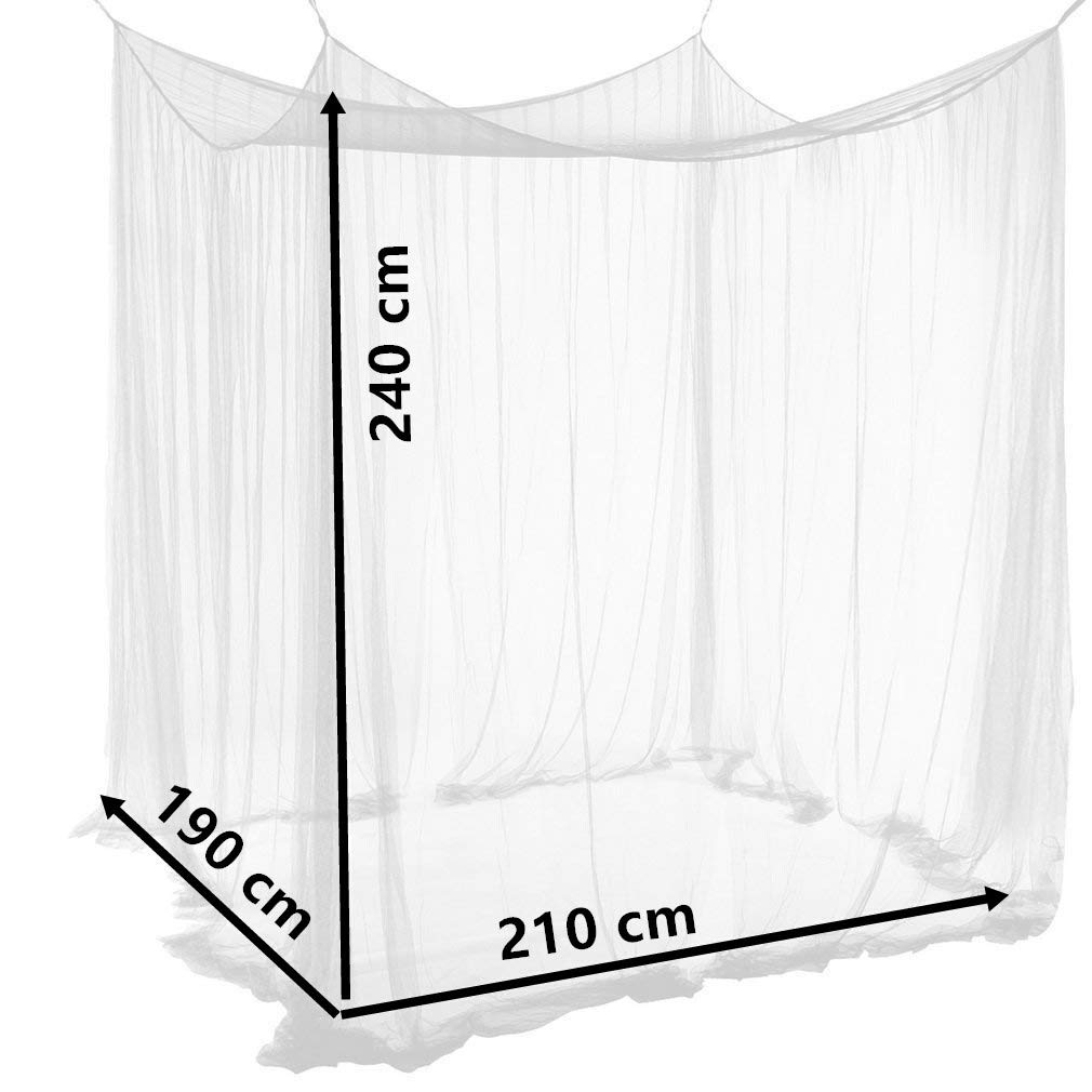 4 Corner Post Bed Curtain Canopy Mosquito Net Square Princess Fly Screen - Picture 25 of 34