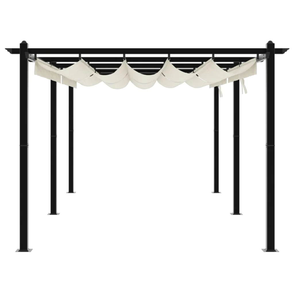 6x3m Pavillon Aluminium mit ausziehbarem Dach Garten Pergola Gazebo Partyzelt - Bild 7 von 32