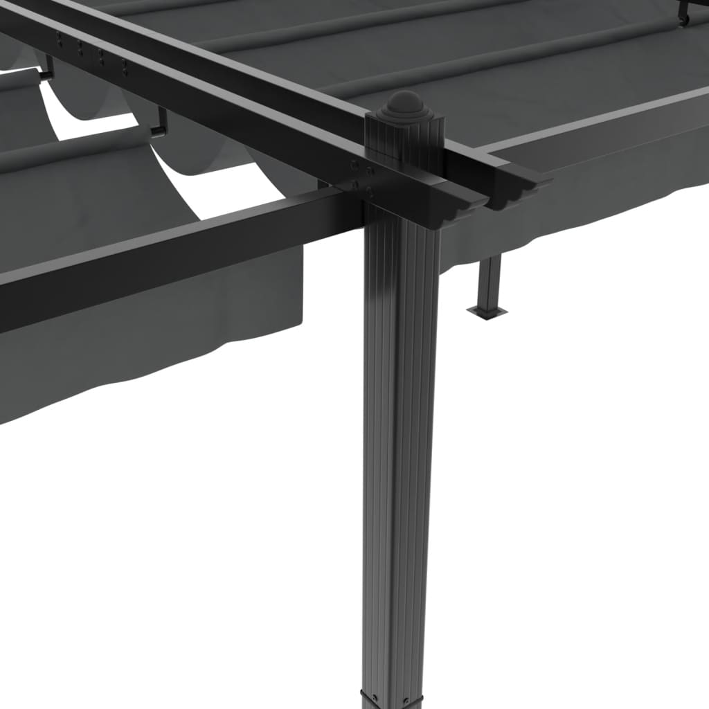 6x3m Pavillon Aluminium mit ausziehbarem Dach Garten Pergola Gazebo Partyzelt - Bild 20 von 32