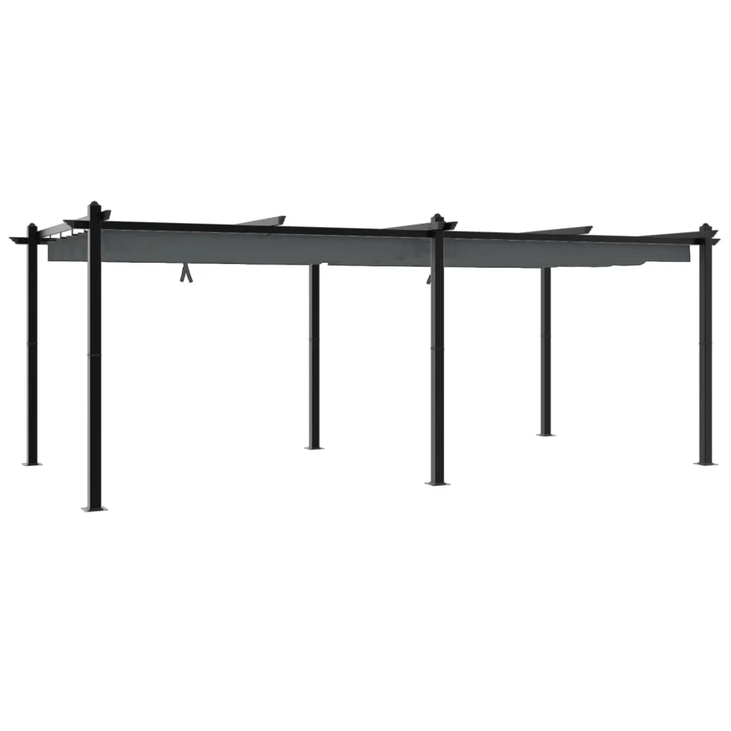 6x3m Pavillon Aluminium mit ausziehbarem Dach Garten Pergola Gazebo Partyzelt - Bild 18 von 32