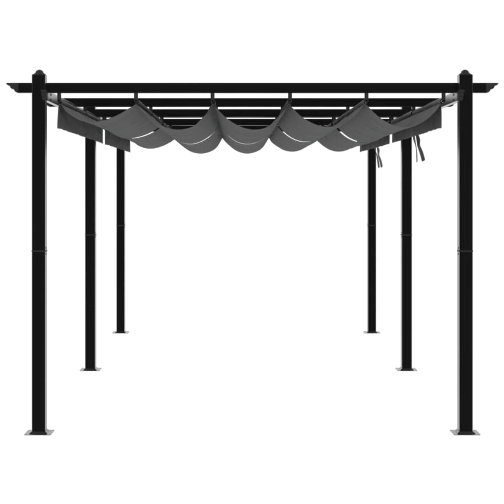 6x3m Pavillon Aluminium mit ausziehbarem Dach Garten Pergola Gazebo Partyzelt - Bild 17 von 32