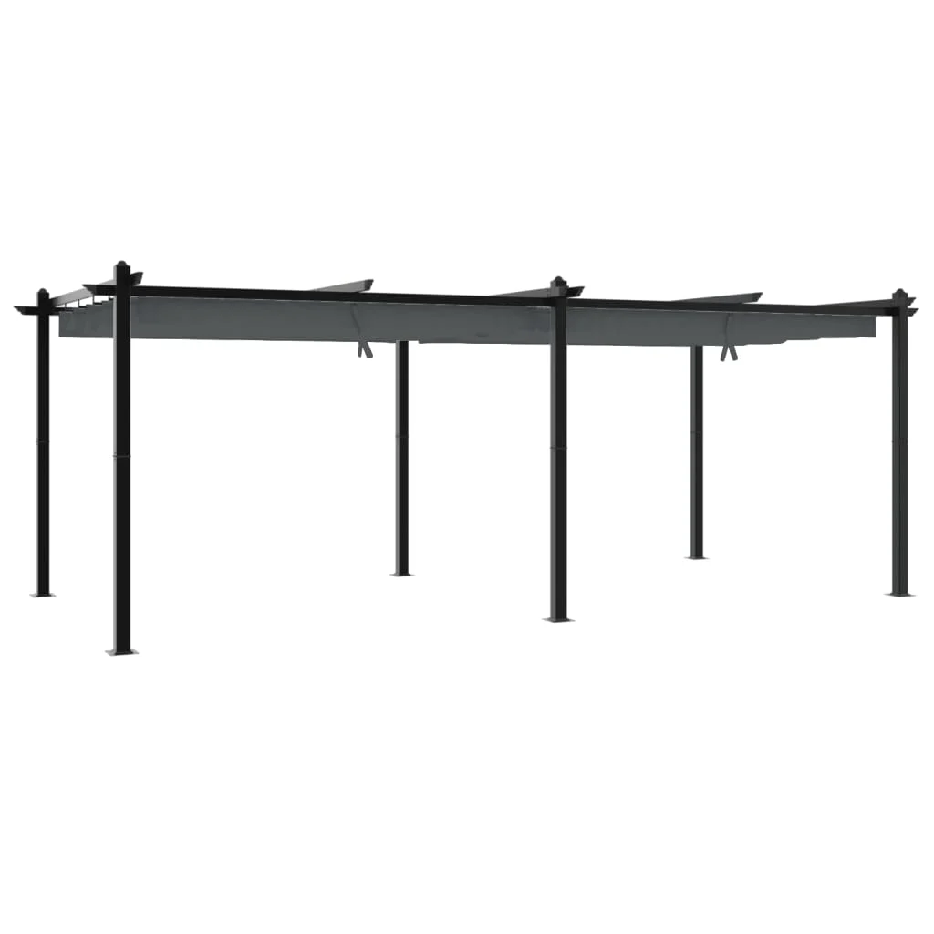 6x3m Pavillon Aluminium mit ausziehbarem Dach Garten Pergola Gazebo Partyzelt - Bild 13 von 32