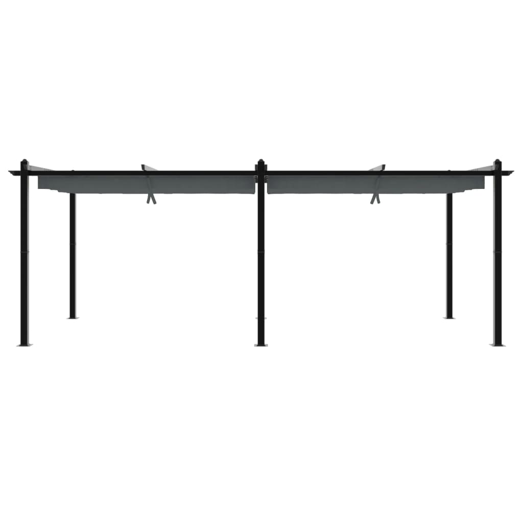 6x3m Pavillon Aluminium mit ausziehbarem Dach Garten Pergola Gazebo Partyzelt - Bild 16 von 32