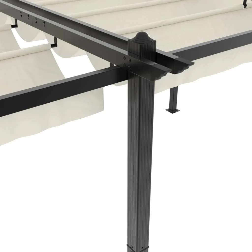 6x3m Pavillon Aluminium mit ausziehbarem Dach Garten Pergola Gazebo Partyzelt - Bild 10 von 32