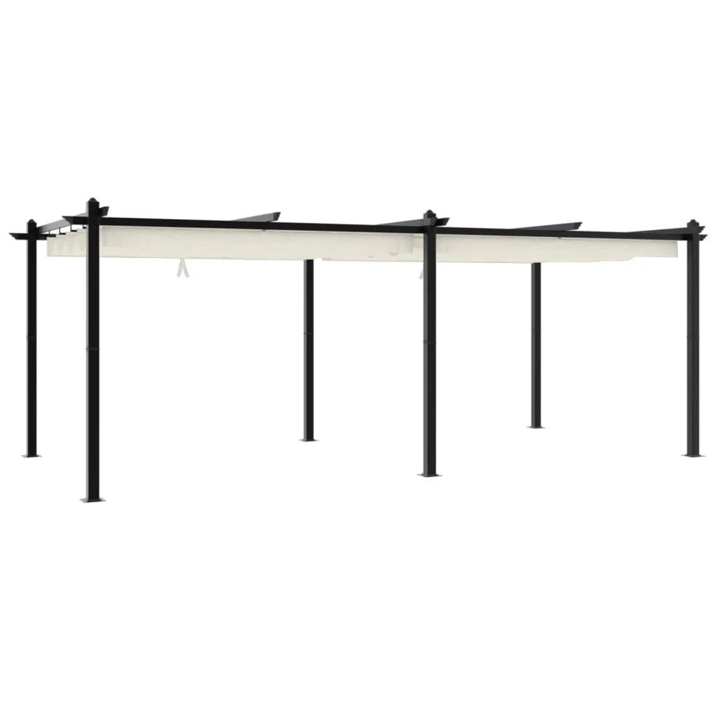 6x3m Pavillon Aluminium mit ausziehbarem Dach Garten Pergola Gazebo Partyzelt - Bild 8 von 32