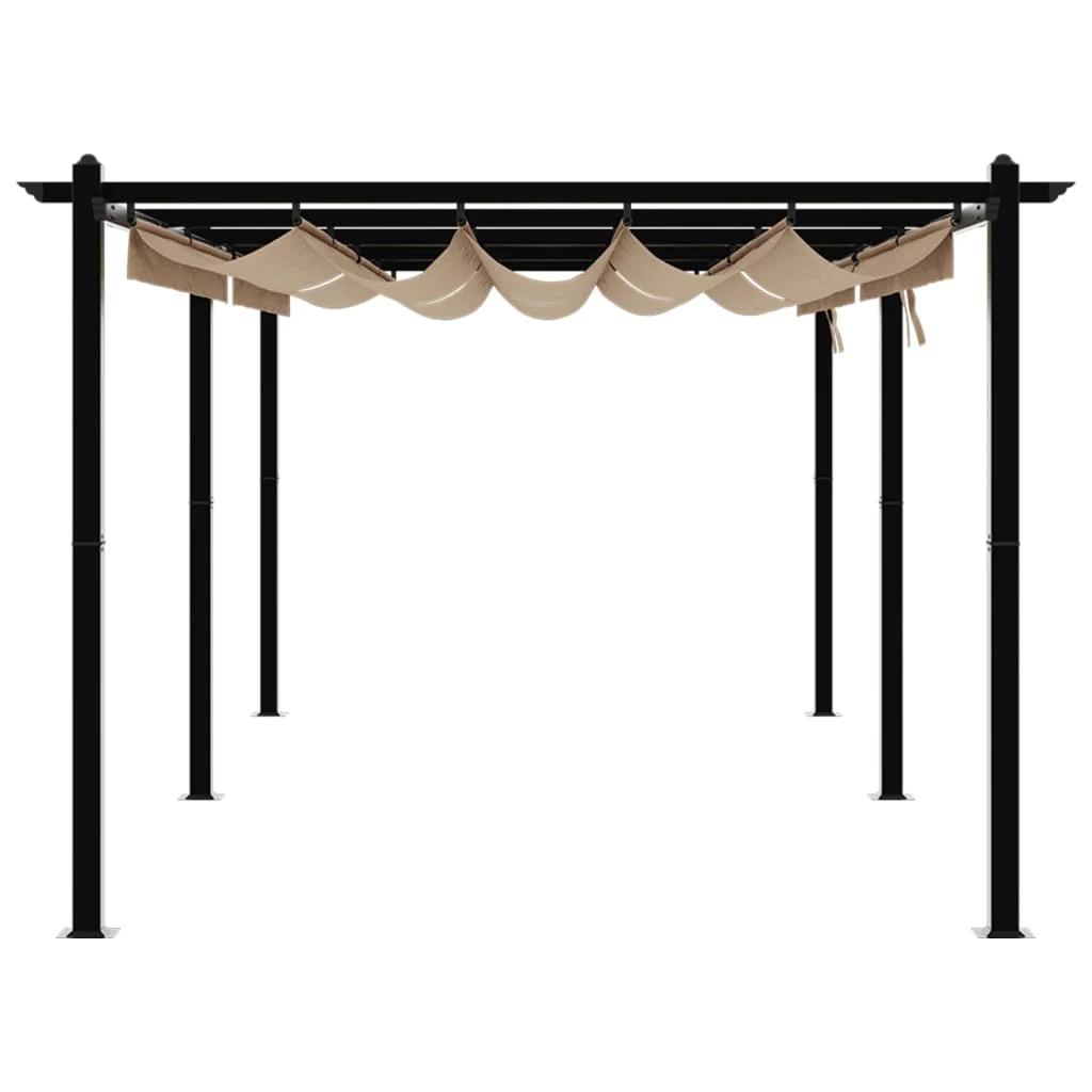 6x3m Pavillon Aluminium mit ausziehbarem Dach Garten Pergola Gazebo Partyzelt - Bild 27 von 32