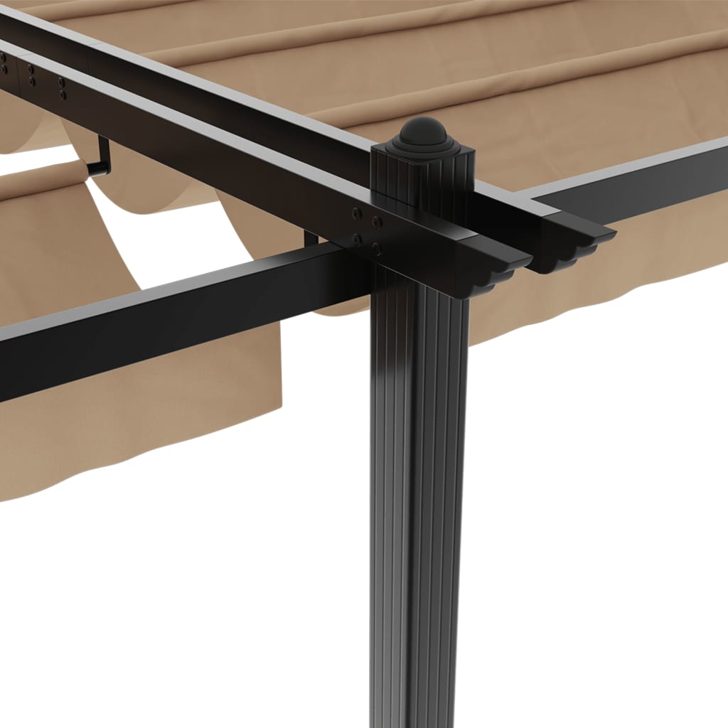 6x3m Pavillon Aluminium mit ausziehbarem Dach Garten Pergola Gazebo Partyzelt - Bild 30 von 32
