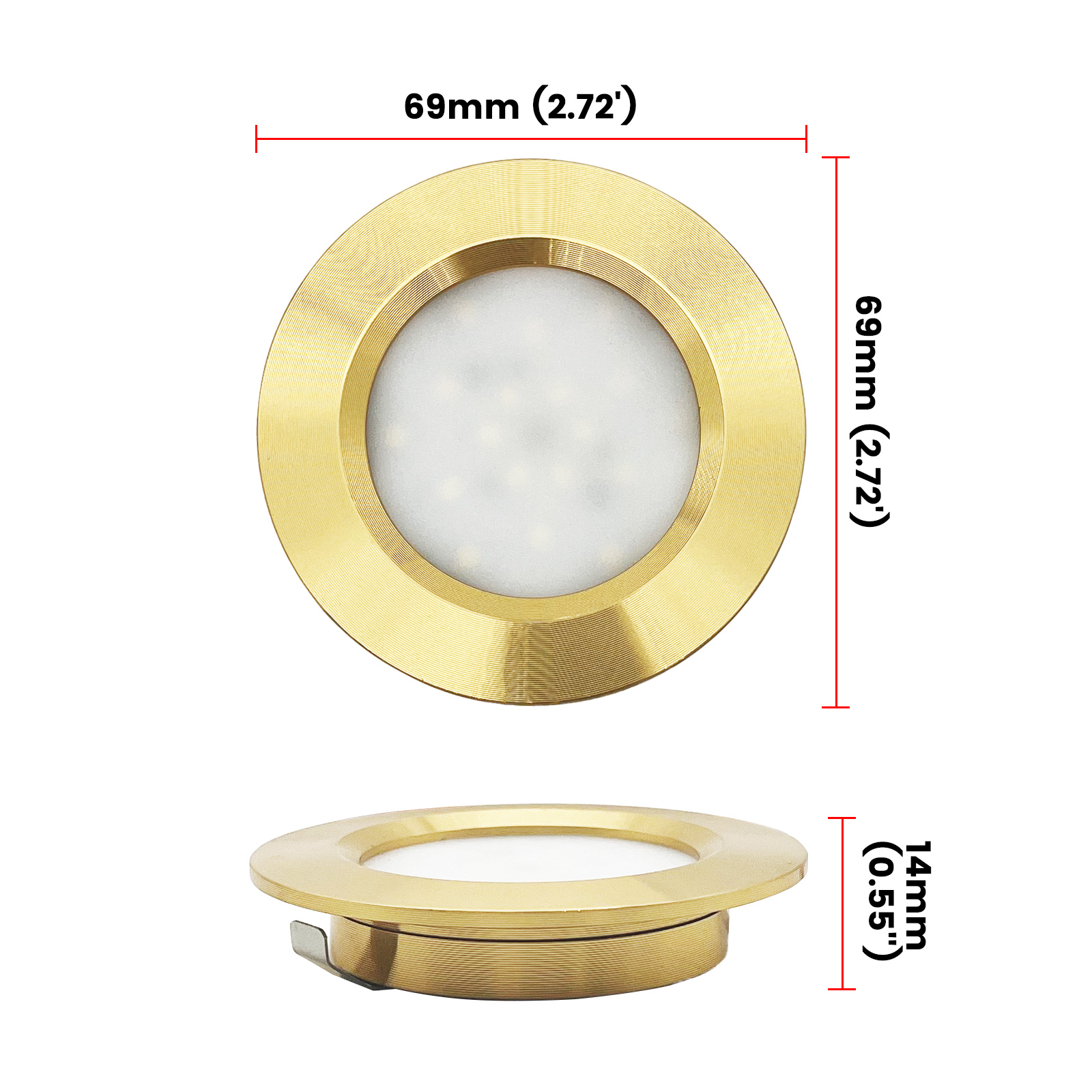 6/8/10/12x LED 12V 24V Spot Light Caravan Boat Gold Recessed Downlight 2025 New