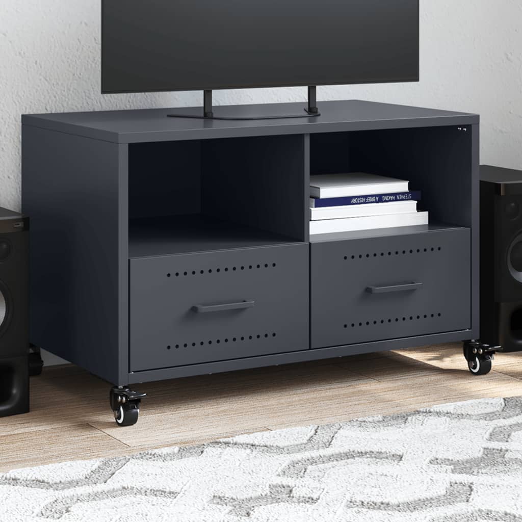 TV Schrank Fernsehtisch Lowboard Fernsehschrank Kaltgewalzter Stahl vidaXL - Bild 26 von 29