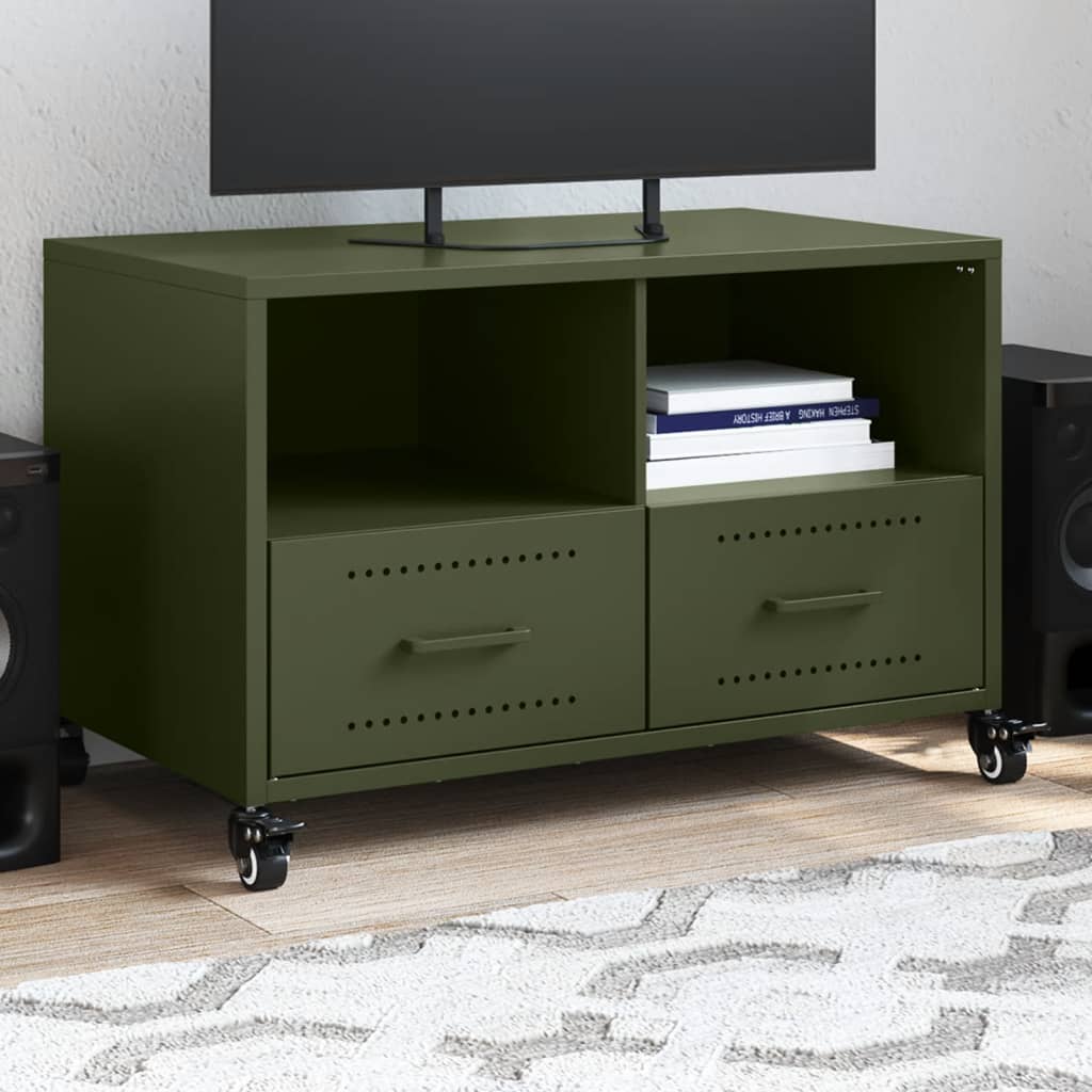 TV Schrank Fernsehtisch Lowboard Fernsehschrank Kaltgewalzter Stahl vidaXL - Bild 28 von 29
