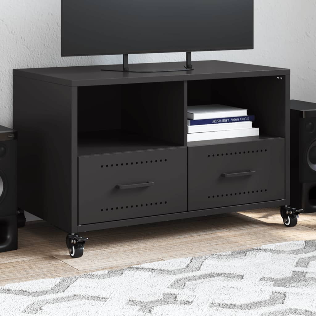 TV Schrank Fernsehtisch Lowboard Fernsehschrank Kaltgewalzter Stahl vidaXL - Bild 24 von 29