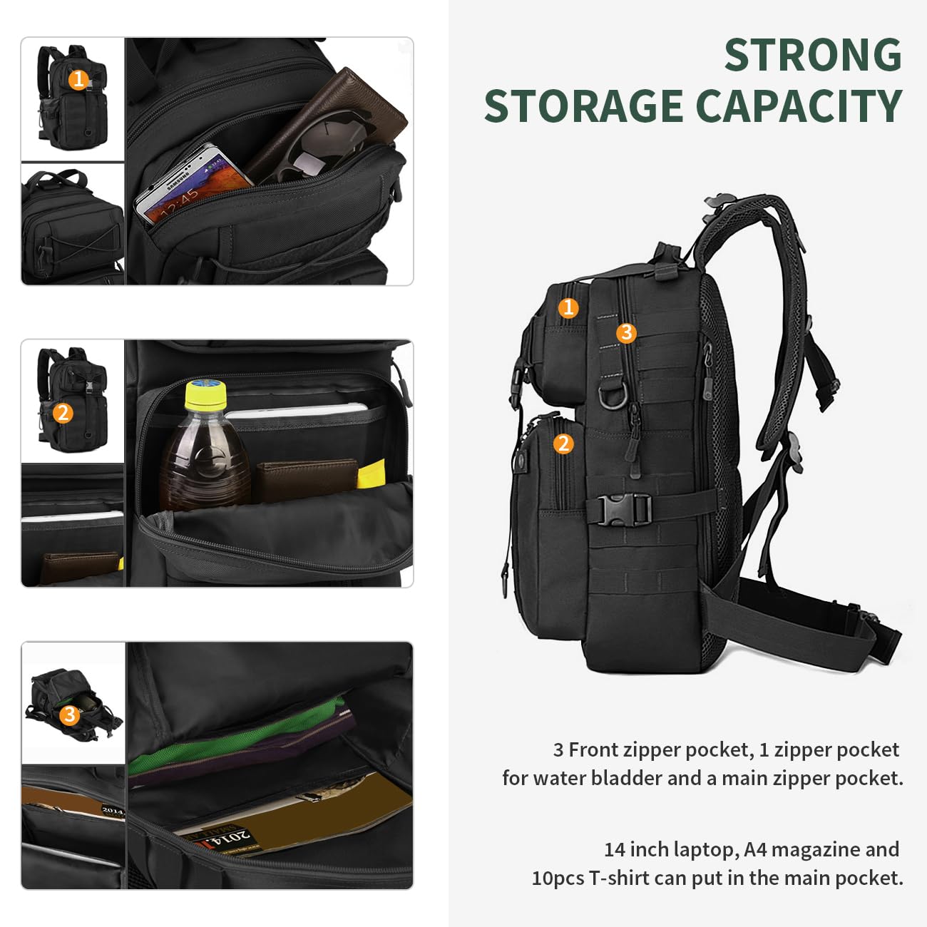 40L 50L Taktischer Rucksack Militär Wanderrucksack Wasserdicht Trekkingrucksack