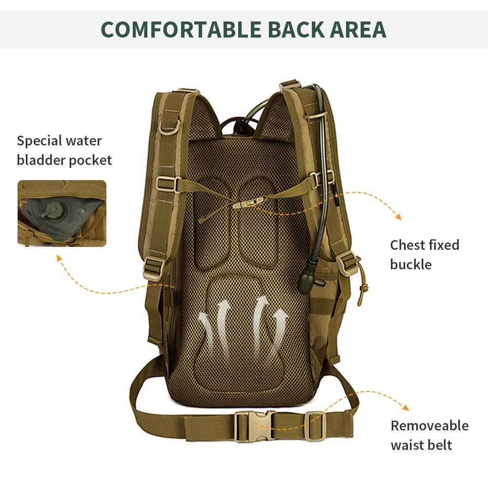 30L Taktisch Rucksack Wanderrucksack Molle Wasserdicht Tagesrucksack Outdoor