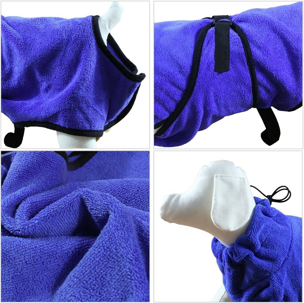 S-XL Hunde Bademantel Mikrofaser Hundehandtuch Schnell Trocknend Haustiermantel