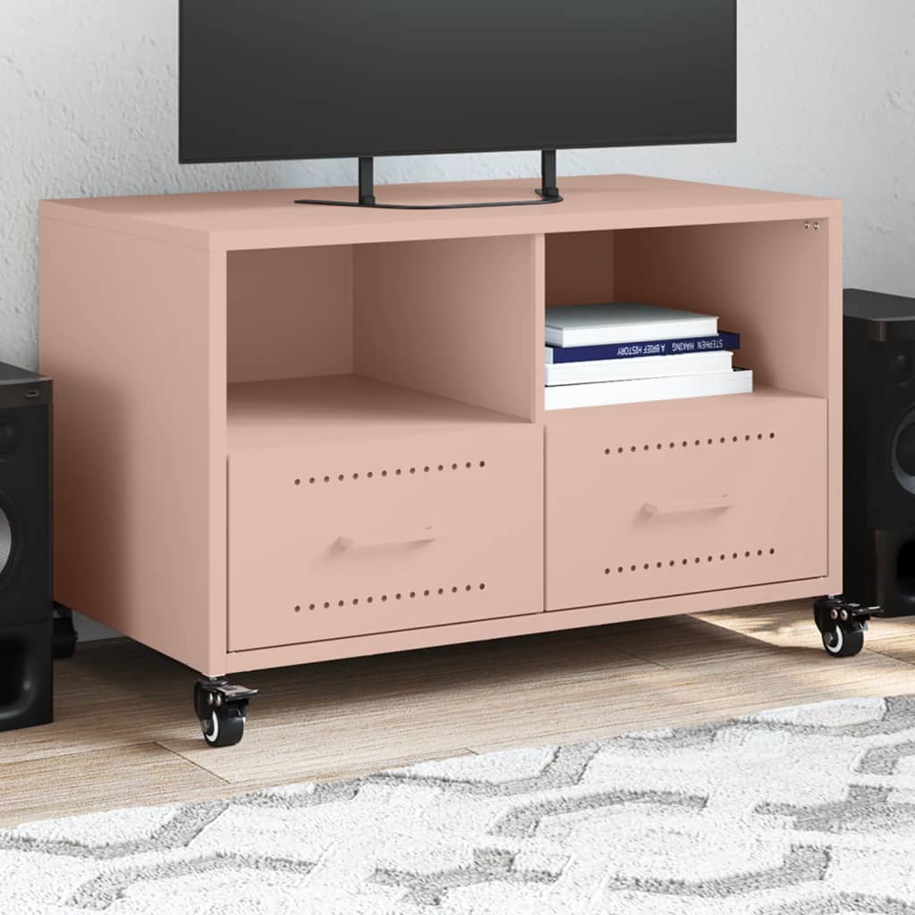 TV Schrank Fernsehtisch Lowboard Fernsehschrank Kaltgewalzter Stahl vidaXL - Bild 25 von 29