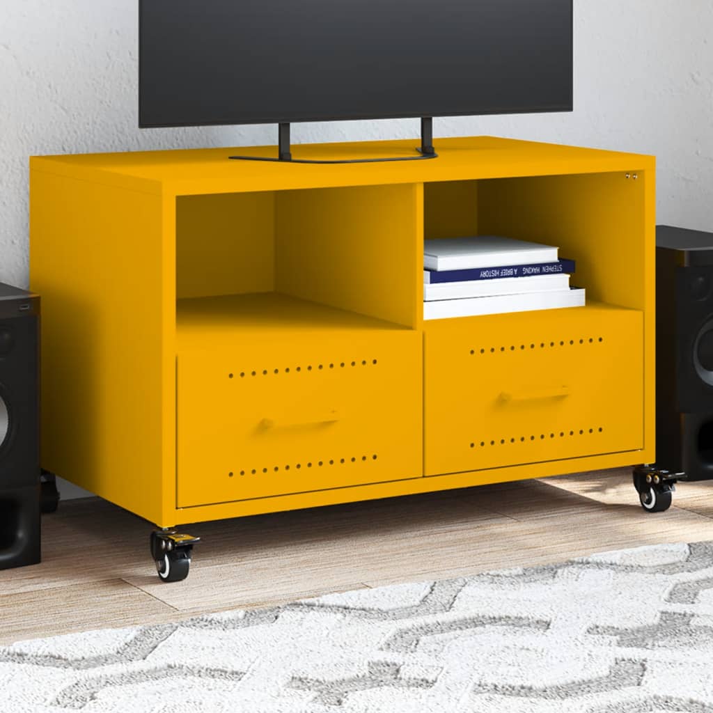 TV Schrank Fernsehtisch Lowboard Fernsehschrank Kaltgewalzter Stahl vidaXL - Bild 27 von 29