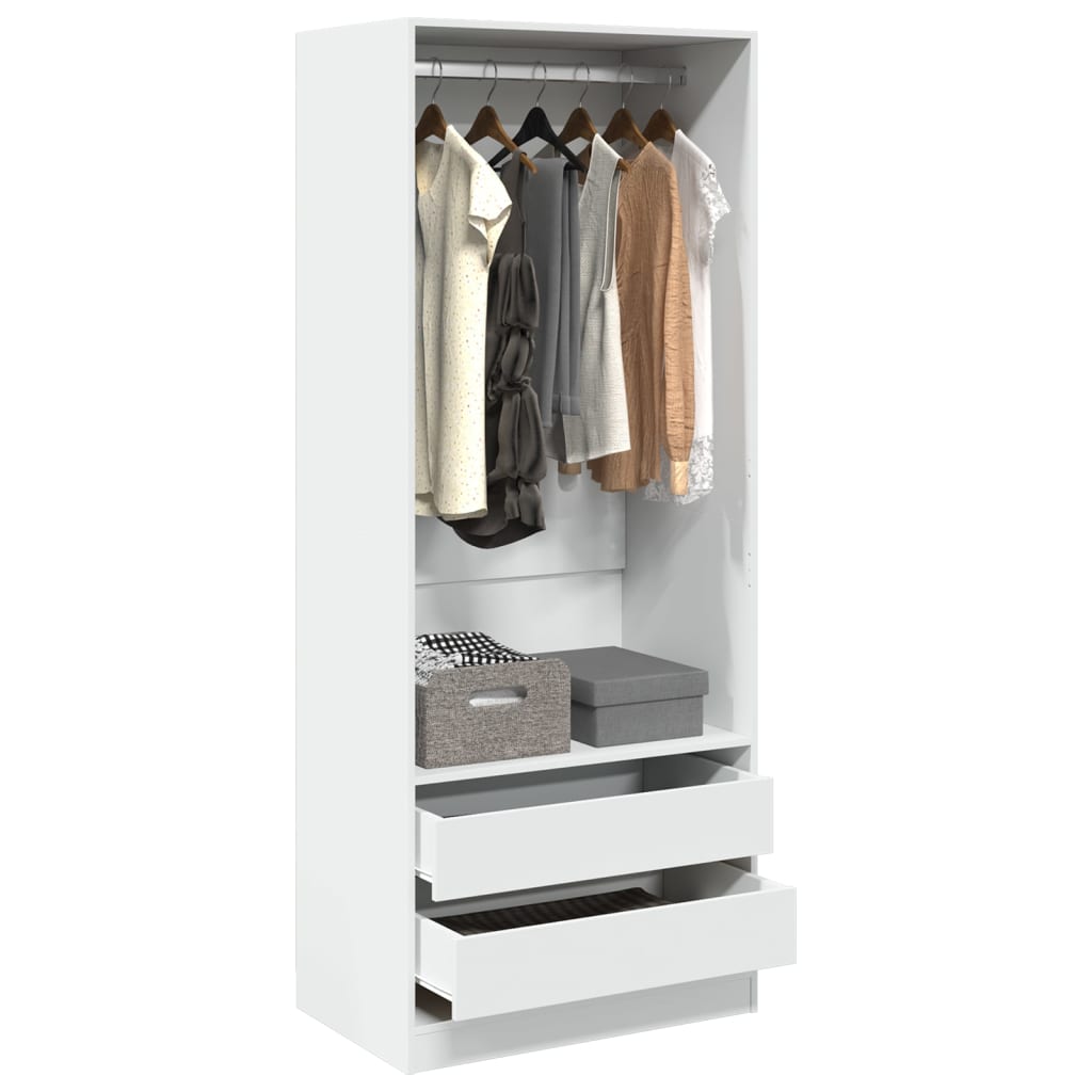 Kleiderschrank mit 2 Schubladen Offen Garderoben Schrank (30-100)x80x200cm - Bild 10 von 103