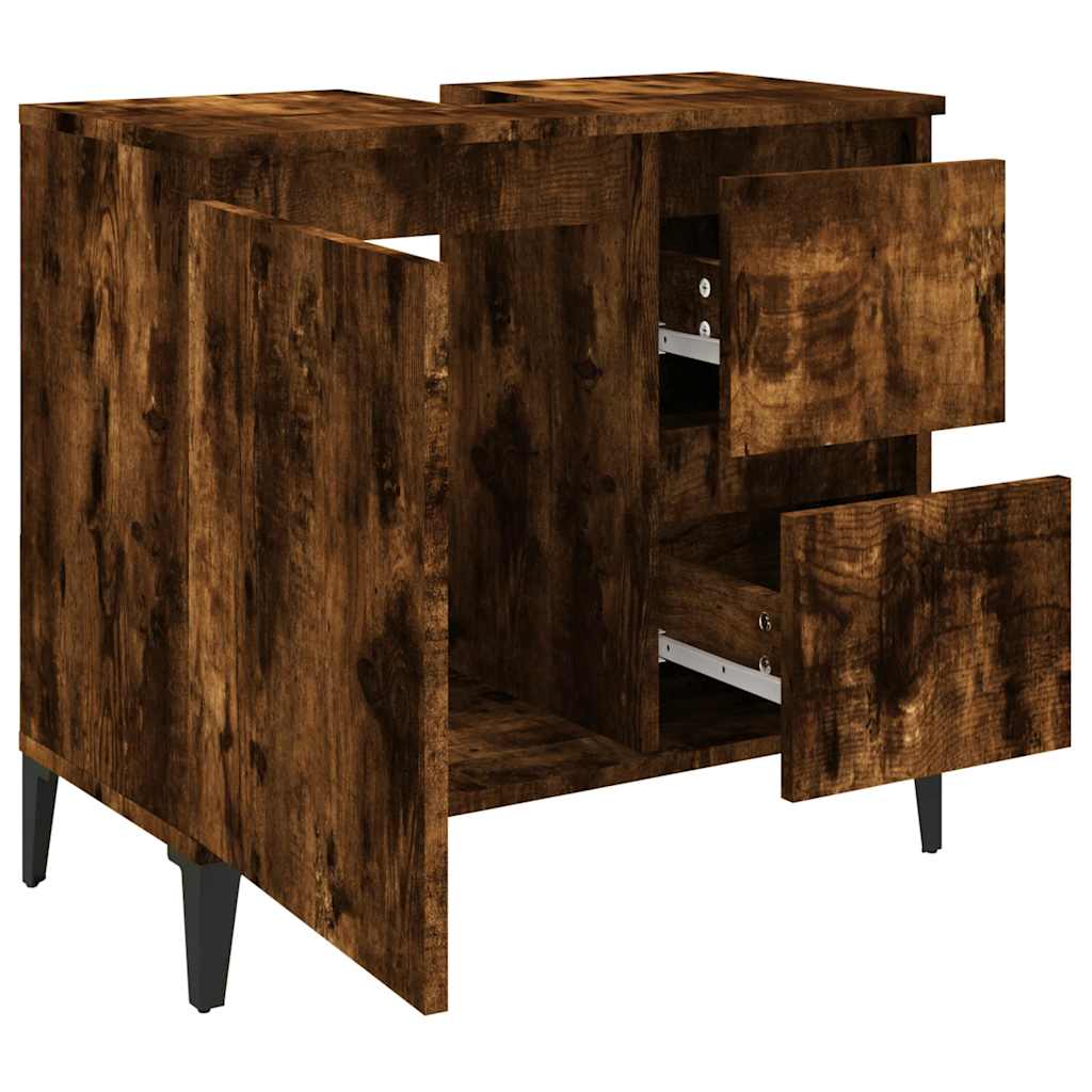 Waschbeckenunterschrank Waschtisch Unterschrank Badschrank mit 2 Schubladen - Bild 53 von 86