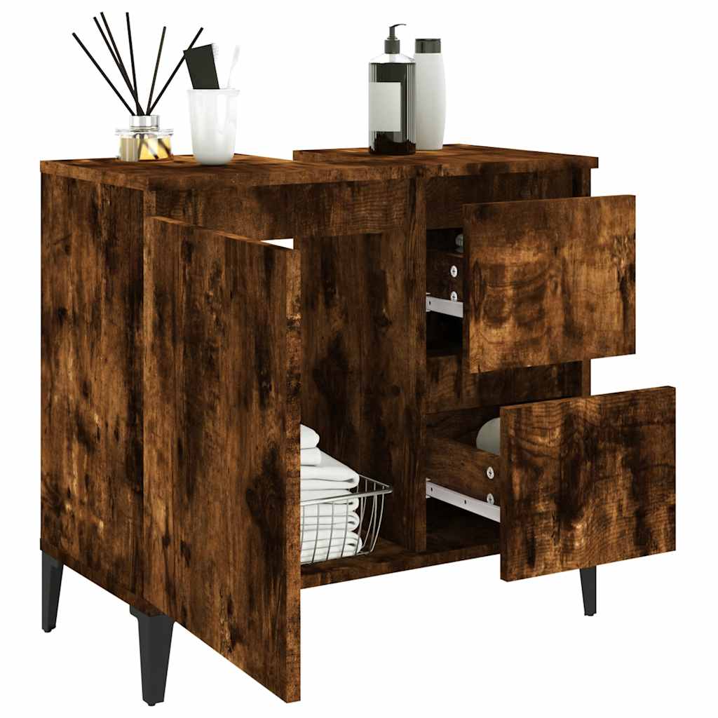 Waschbeckenunterschrank Waschtisch Unterschrank Badschrank mit 2 Schubladen - Bild 51 von 86