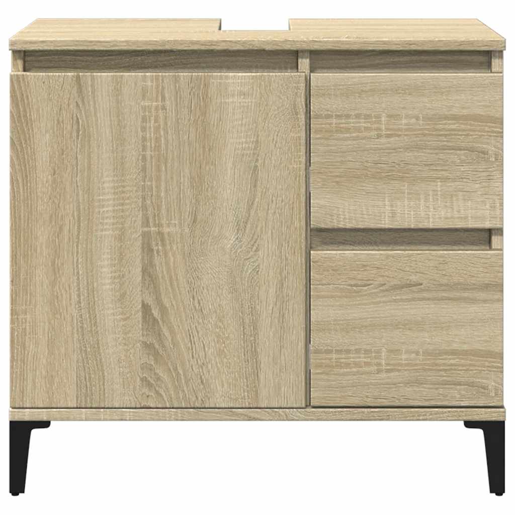 Waschbeckenunterschrank Waschtisch Unterschrank Badschrank mit 2 Schubladen - Bild 33 von 86