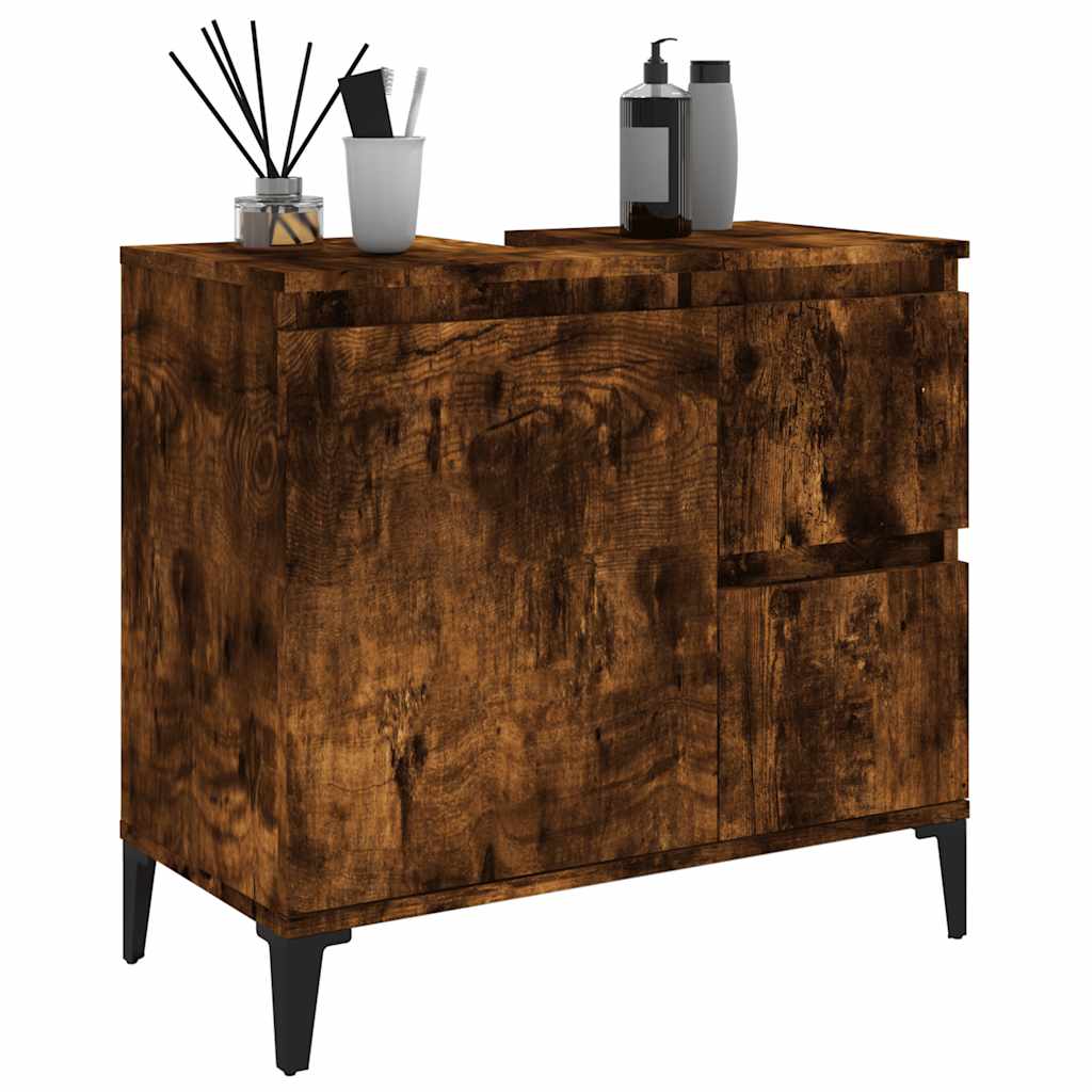 Waschbeckenunterschrank Waschtisch Unterschrank Badschrank mit 2 Schubladen - Bild 52 von 86