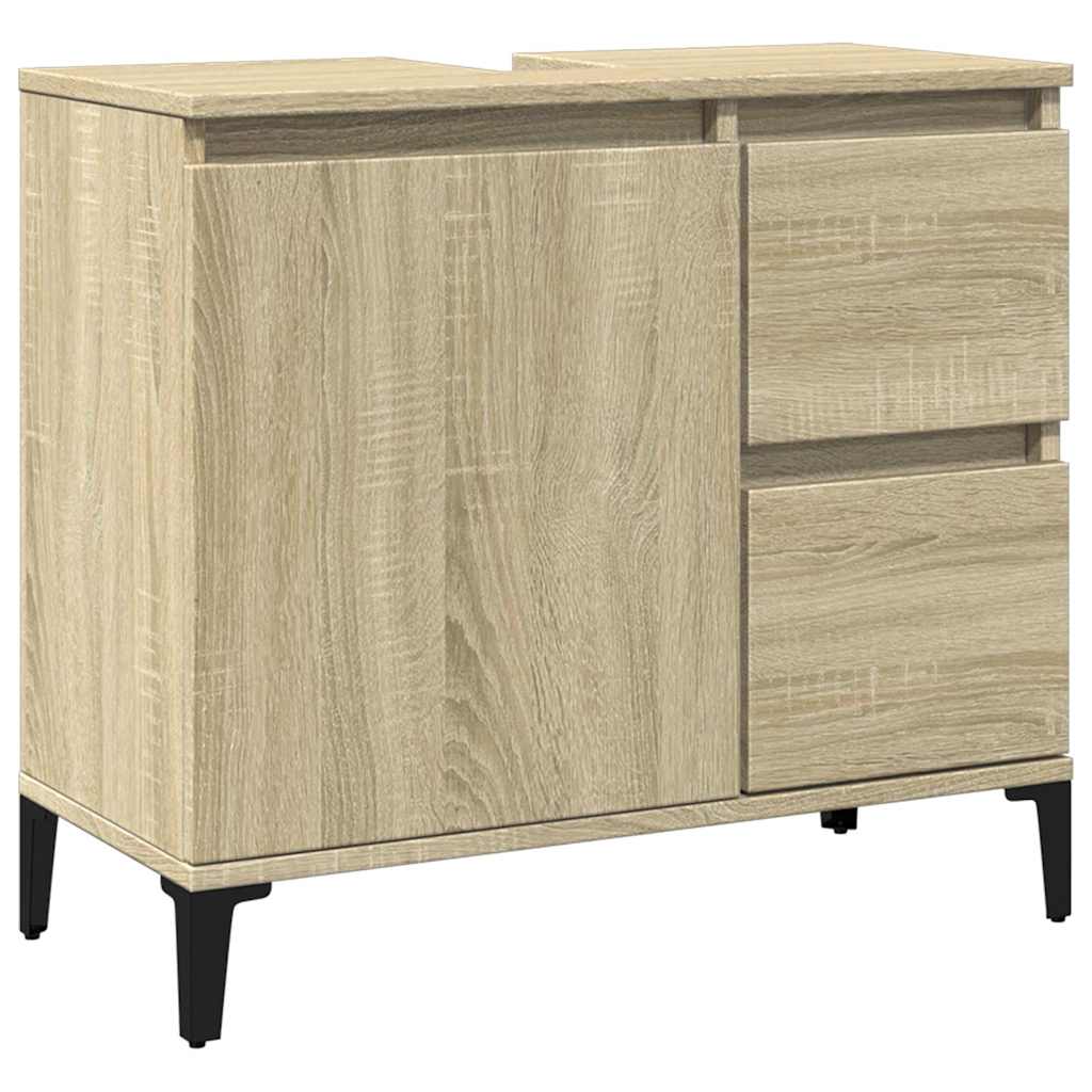 Waschbeckenunterschrank Waschtisch Unterschrank Badschrank mit 2 Schubladen - Bild 31 von 86