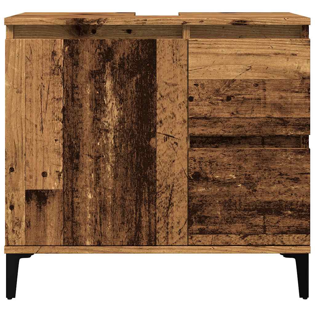 Waschbeckenunterschrank Waschtisch Unterschrank Badschrank mit 2 Schubladen - Bild 80 von 86