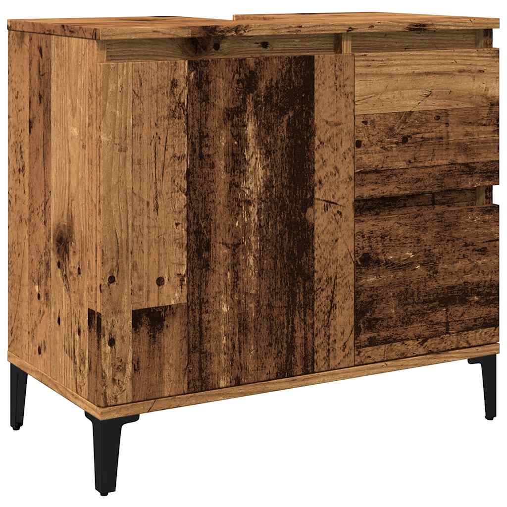 Waschbeckenunterschrank Waschtisch Unterschrank Badschrank mit 2 Schubladen - Bild 78 von 86