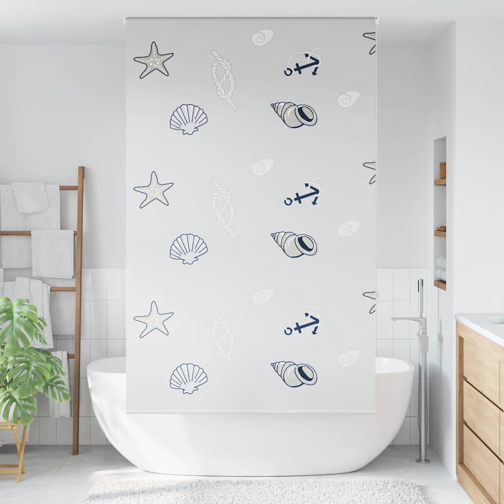 Duschrollo Duschvorhang Dusche Rollo Seilzug Badewannenvorhang Badewanne Vorhang - Bild 69 von 96