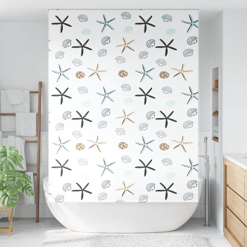 Duschrollo Duschvorhang Dusche Rollo Seilzug Badewannenvorhang Badewanne Vorhang - Bild 78 von 96