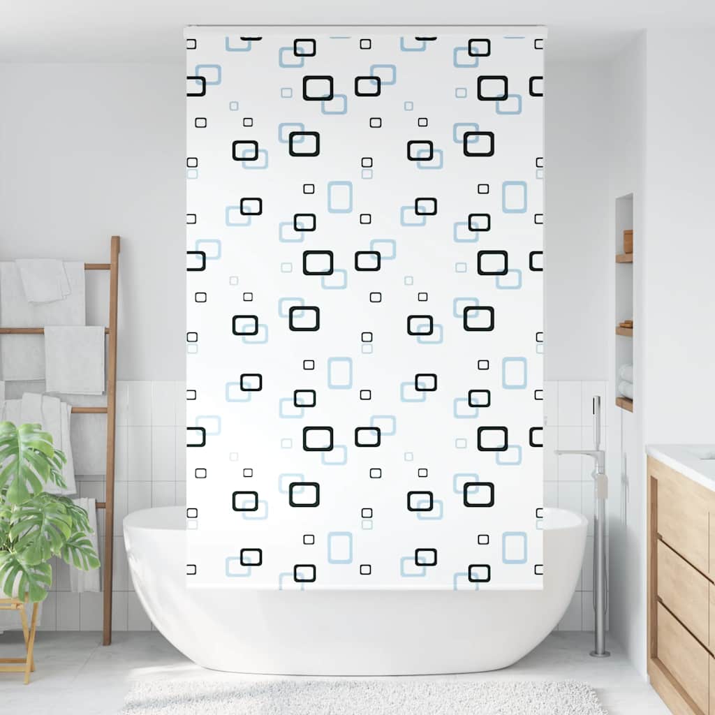 Duschrollo Duschvorhang Dusche Rollo Seilzug Badewannenvorhang Badewanne Vorhang - Bild 95 von 96