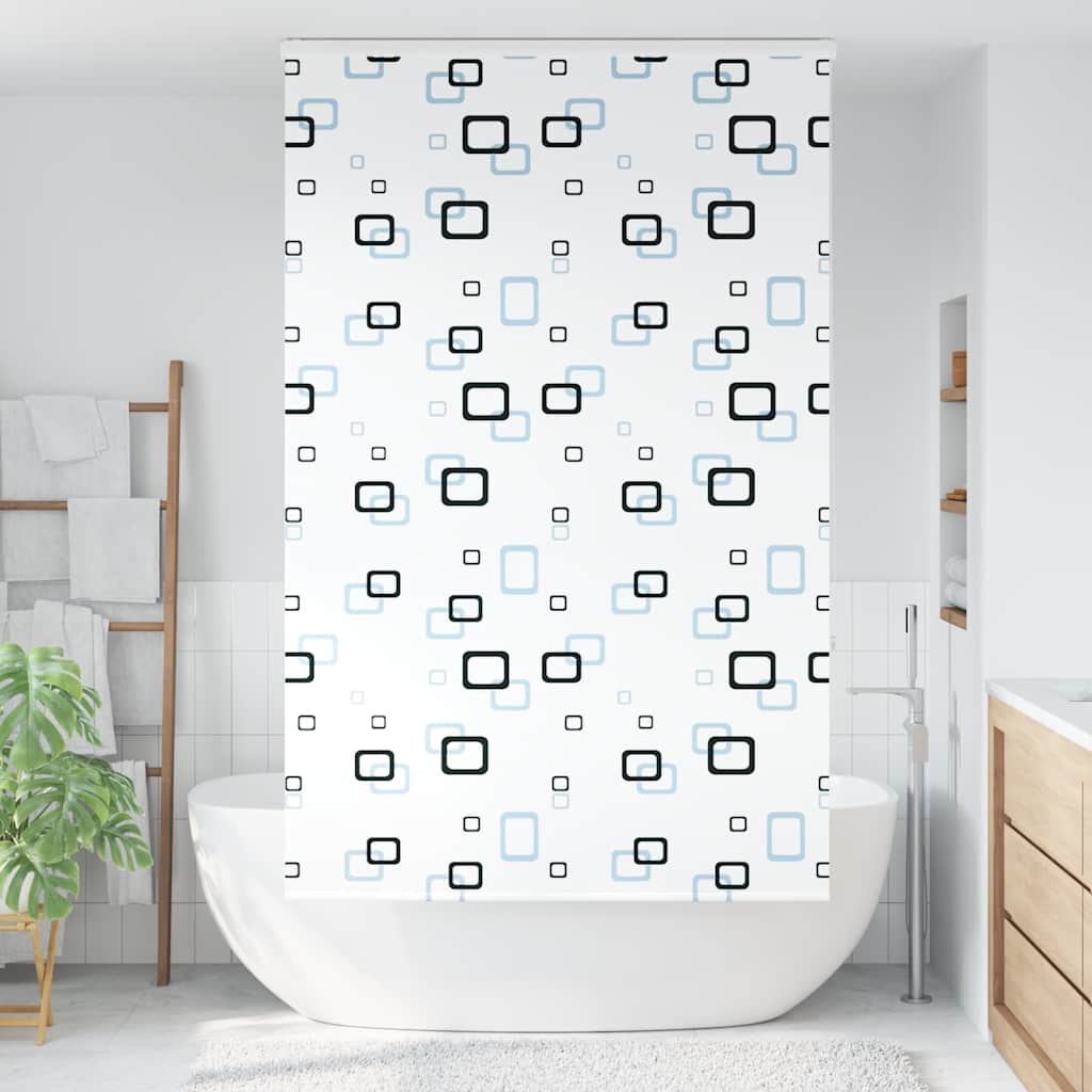 Duschrollo Duschvorhang Dusche Rollo Seilzug Badewannenvorhang Badewanne Vorhang - Bild 96 von 96