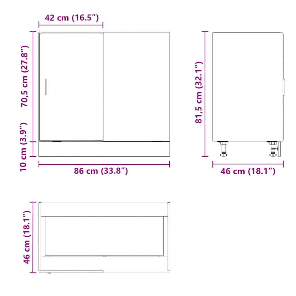 Betongrau Küchenschrank Hängeschrank Küchenzeile Küche Unterschrank Einbauküche - Bild 315 von 323