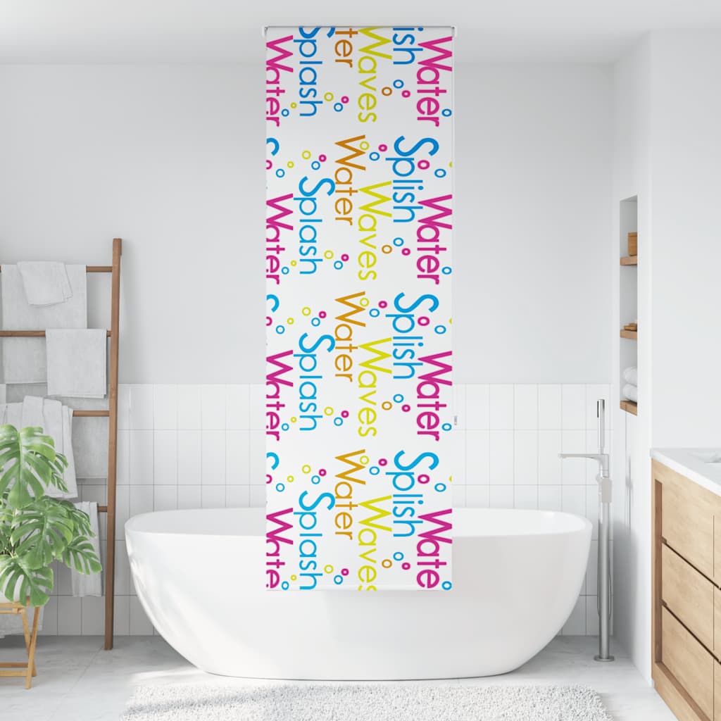 Duschrollo Duschvorhang Dusche Rollo Seilzug Badewannenvorhang Badewanne Vorhang - Bild 79 von 96