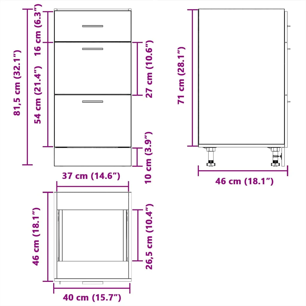 Betongrau Küchenschrank Hängeschrank Küchenzeile Küche Unterschrank Einbauküche - Bild 298 von 323