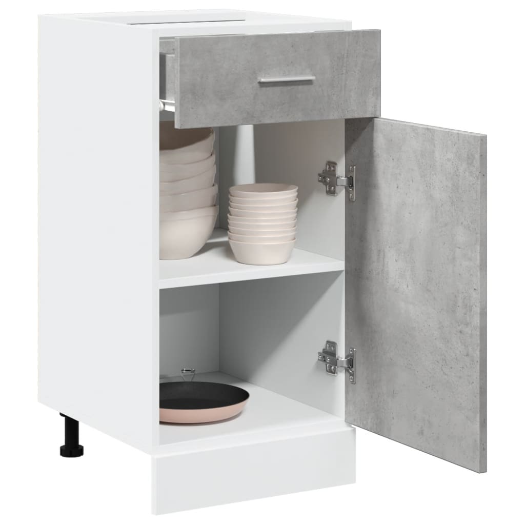 Betongrau Küchenschrank Küchenzeile Einbauküche Unterschrank Hängeschrank Module - Bild 50 von 310