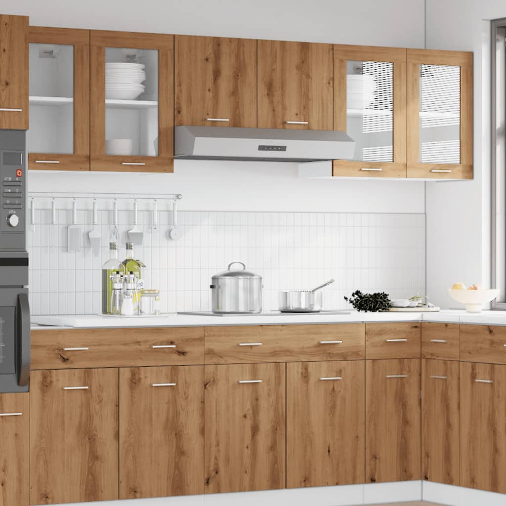 Lyon Line - Artisan Eiche Küchenschrank Küchenzeile Hängeschrank Einbauküche - Bild 150 von 330