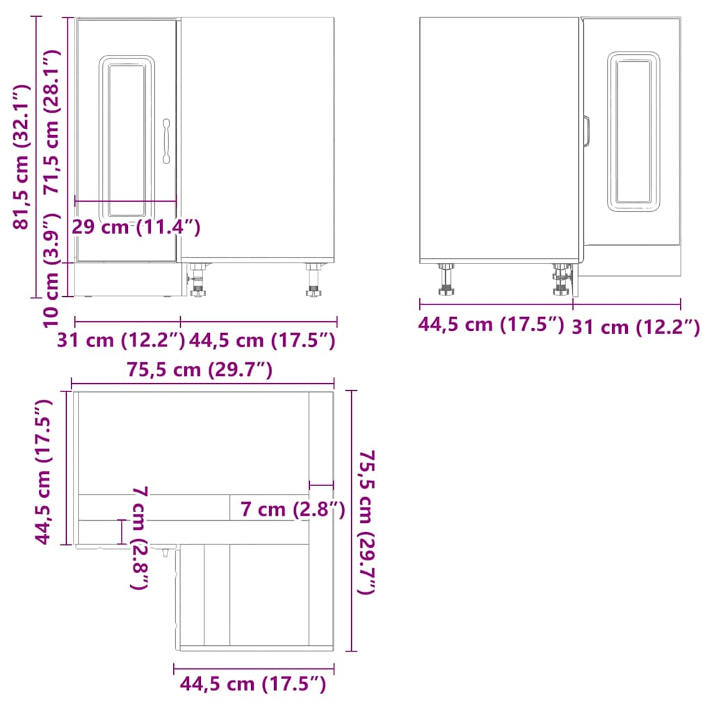 Sonoma Eiche Küchenschrank Küchenzeile Unterschrank Einbauküche - Kalmar Line - Bild 103 von 281